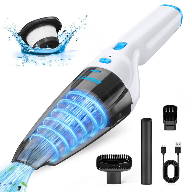 Front. Loheer - Handheld Vacuum Cordless, 9.5KPA Hand Vacuum Cleaner, Portable Lightweight for Home, Car, and Pet.