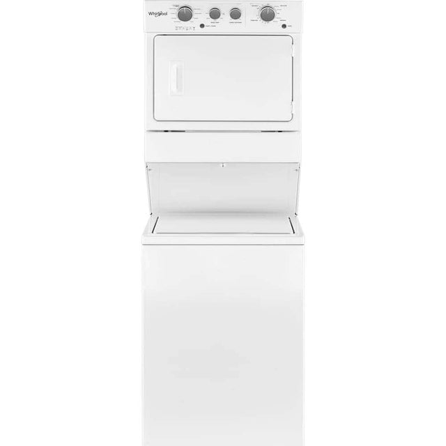 Front. Whirlpool - 3.5 Cu. Ft. Top Load Washer and 5.9 Cu. Ft. Gas Dryer with Dual Action Agitator - White.