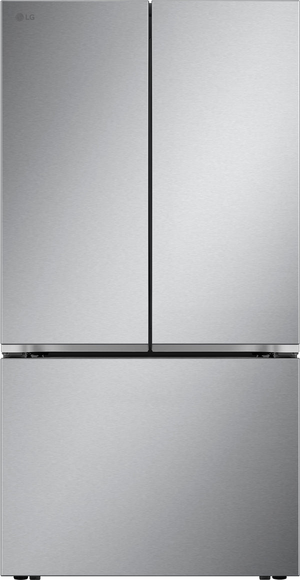 LG - 36-in Wide Counter-Depth MAX 25.1 Cu. Ft. French Door Smart Refrigerator with Zero Clearance Hinge System - Stainless Steel