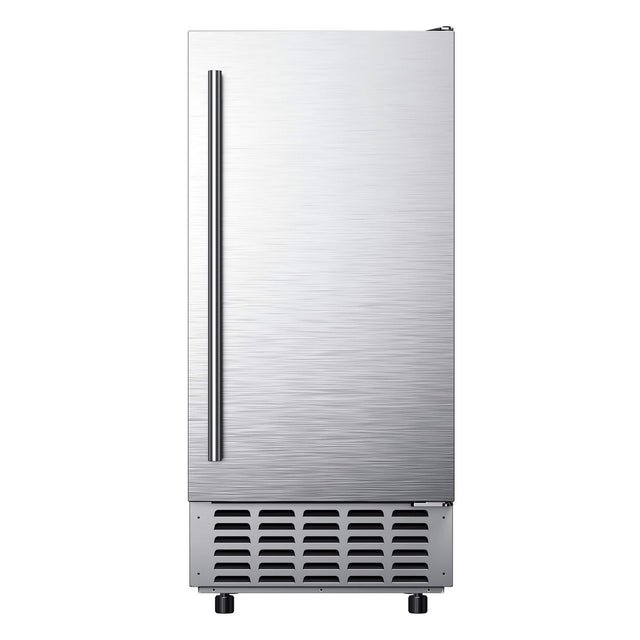 Front. SIMZLIFE - Under Counter Nugget Ice Maker - 66Lbs/Day, Gravity Drainage, Self-Cleaning, 24H Timer - Home Use - ‎Silver.