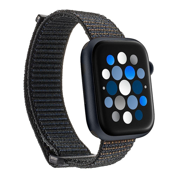 Insignia™ - Active Nylon Band for Apple Watch 42mm, 44mm, 45mm, 46mm, and Apple Watch Ultra 49mm (All Series) - Black