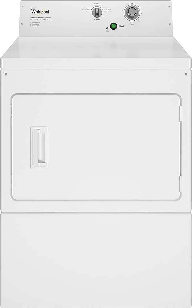 Front. Whirlpool - 7.4 Cu. Ft. Electric Dryer with High-Velocity Airflow System - White.