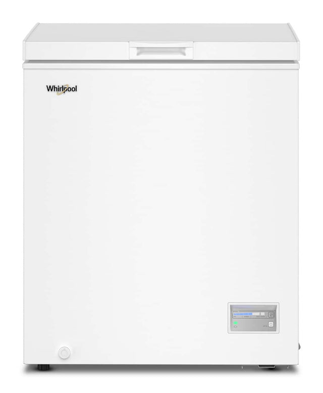 Front. Whirlpool - Whirlpool 5 cu. ft. Chest Freezer with 1 Storage Basket - White.