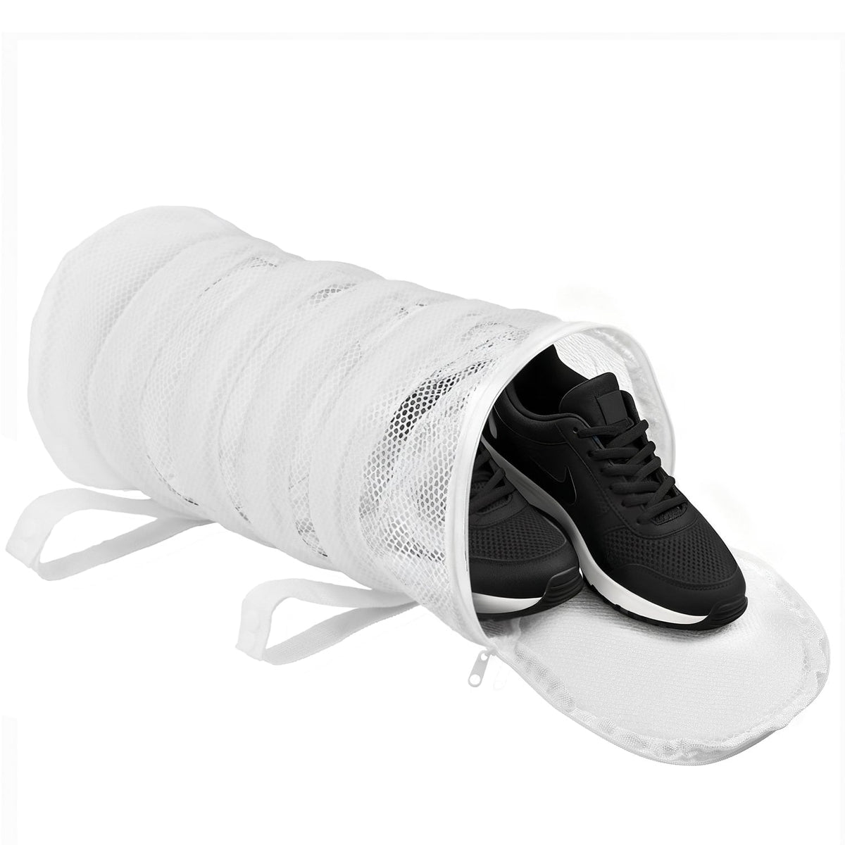 Garnen - Shoe Washing Bag, Reusable Sneaker Shoe Laundry Bags for Washer Dryer Machine, Mesh Washing Bag for Running Shoes Socks - White