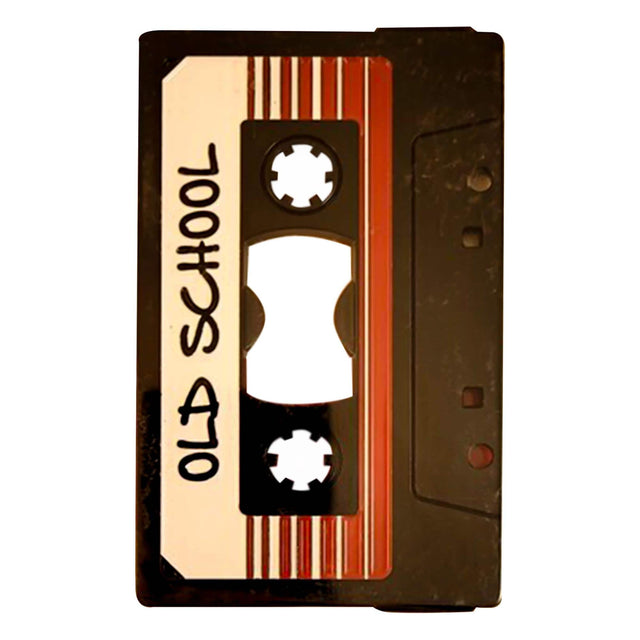 Front. Think 3Fold - "Old School" 80's Retro Cassette Metal Magnet Bottle Opener - Brown.
