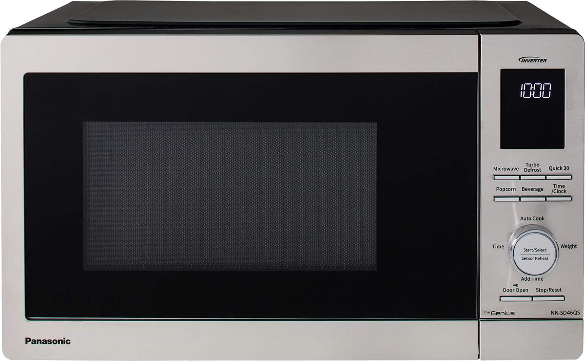 Panasonic - 0.9 Cu. Ft. Countertop Microwave with Inverter Technology and Genius Sensor - Silver