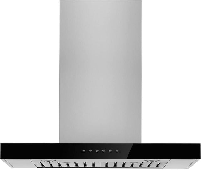 Front. JennAir - 30" Recirculating Range Hood - Lustre Stainless.