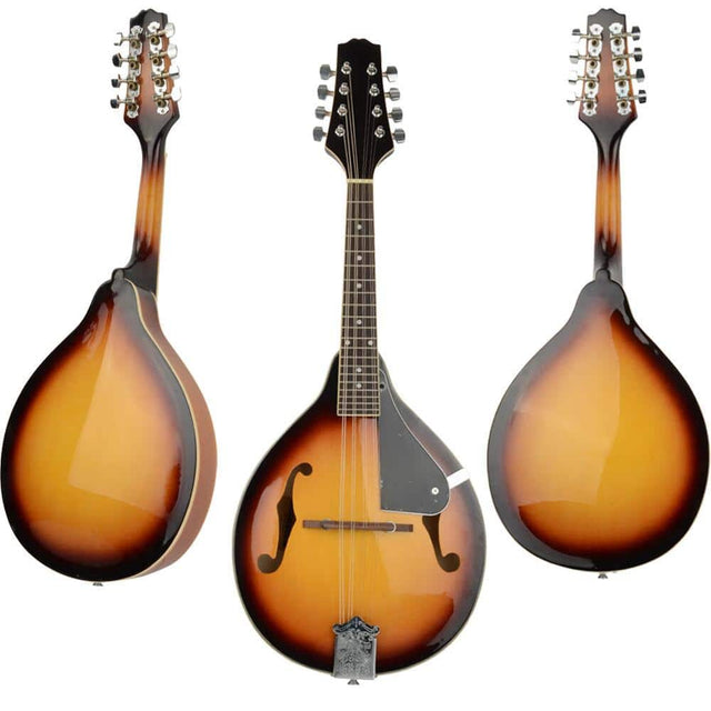 Front. Winado - A-Style Mandolin Instrument Kit, 8 Strings Acoustic Mahogany Wood Mandolins Musical, Thickened Gig Bag, Shoulder Strap.