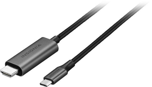 Front. Insignia™ - 6' USB-C to HDMI Cable - Black.