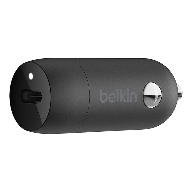 Front. Belkin - BOOST↑CHARGE 30W Compact Fast Car Charger w/ USB-C Power Delivery Port for iPhone, Galaxy, Nintendo Switch 2 & More - Black.