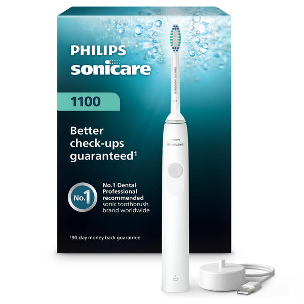 Philips Sonicare - 1100 Power Toothbrush, Rechargeable Electric Toothbrush - White Grey