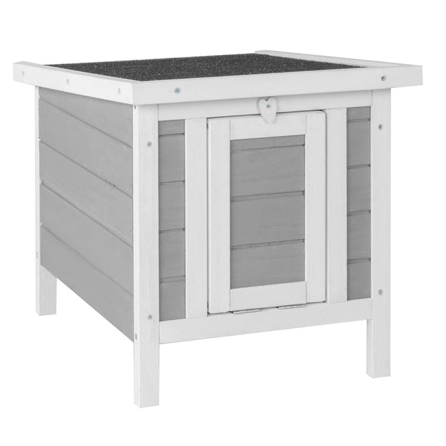 Front. Winado - 20in Wooden Waterproof Rabbit Hutch Chicken Coop, Hen House, Pet Cage with Openable Roof for Small Animal Outdoor Garden - Gray.