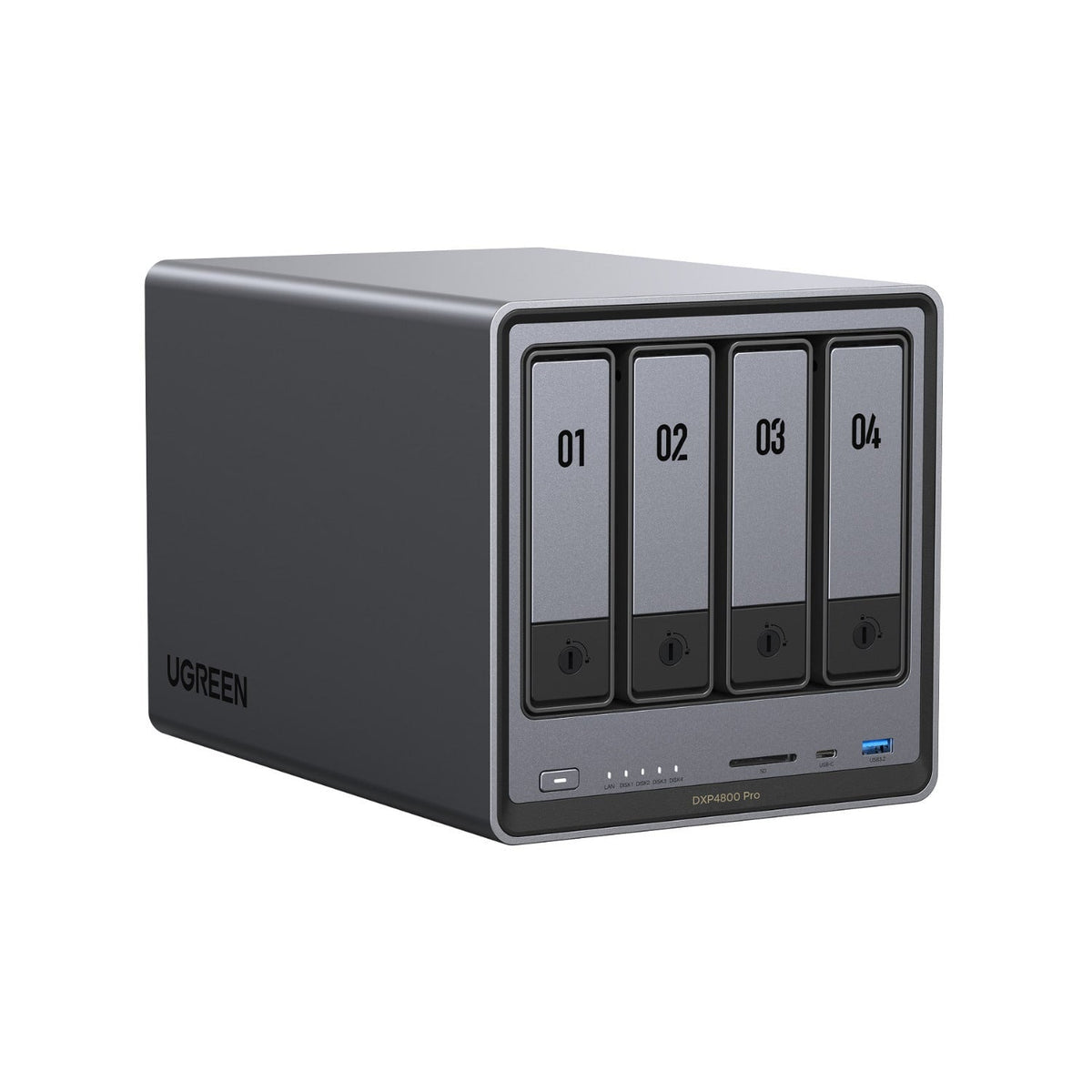 UGREEN - DXP4800 Pro 4-Bay NAS Enclosure 6-Core Processor with Expandable DDR5 RAM