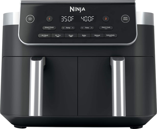 1 NINJA 350F 400F 2 Start Pause Smart Finish Temp Time Match Cook Air Broil Air Fry Roast Bake Reheat Dehydrate
