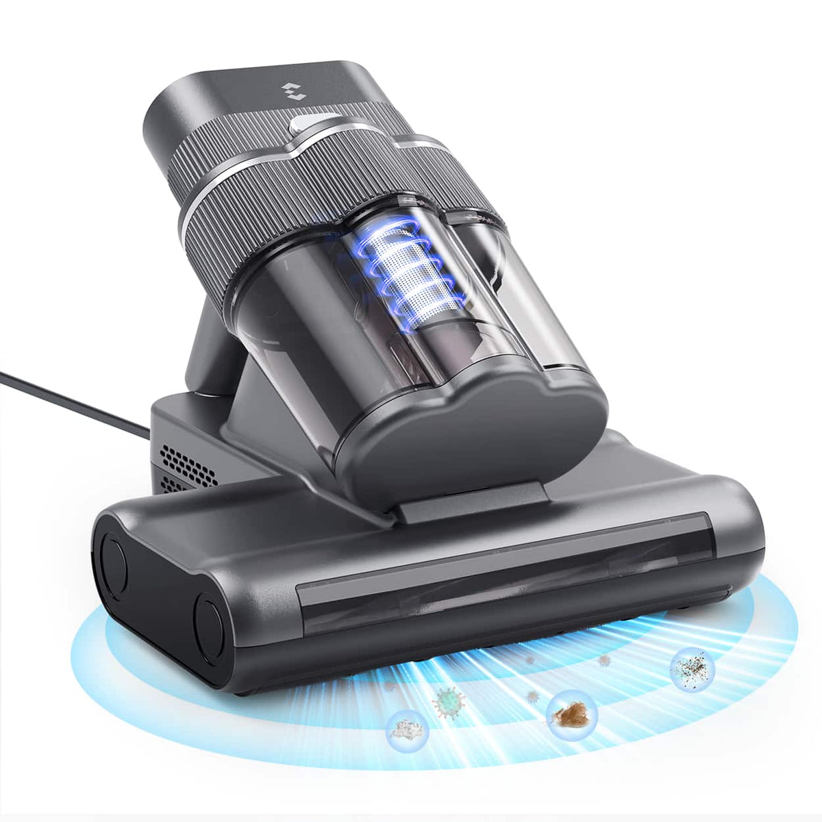 Easyera - Mattress Bed Vacuum Cleaner with UV-C & 140℉ Hot Air, 20Kpa Suction, 500W Handheld Vacuums for Dust & Pet Hair - Gray