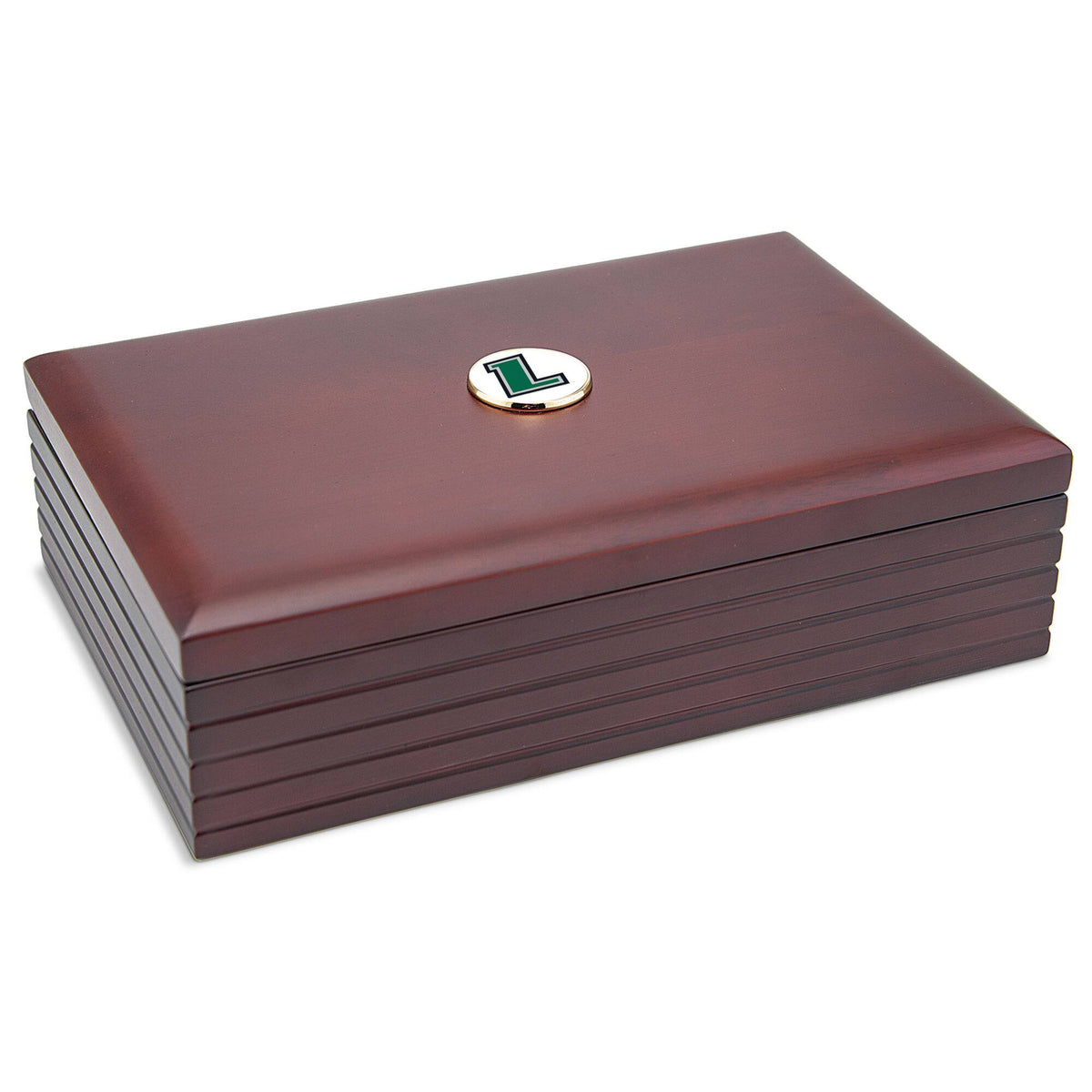 Jardine - Loyola Greyhounds Team Logo 9'' x 6'' Team Rosewood Desk Box - Brown