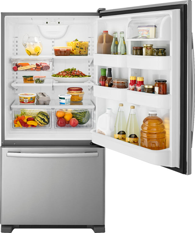 Alt View 1. Amana - 22.1 Cu. Ft. Bottom-Freezer Refrigerator - Stainless Steel.