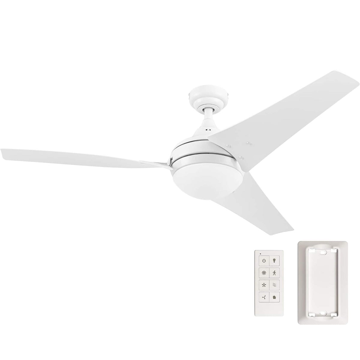 Honeywell - Neyo Ceiling Fan, Quiet Motor & Remote Control, 52 Inch, Bright - White