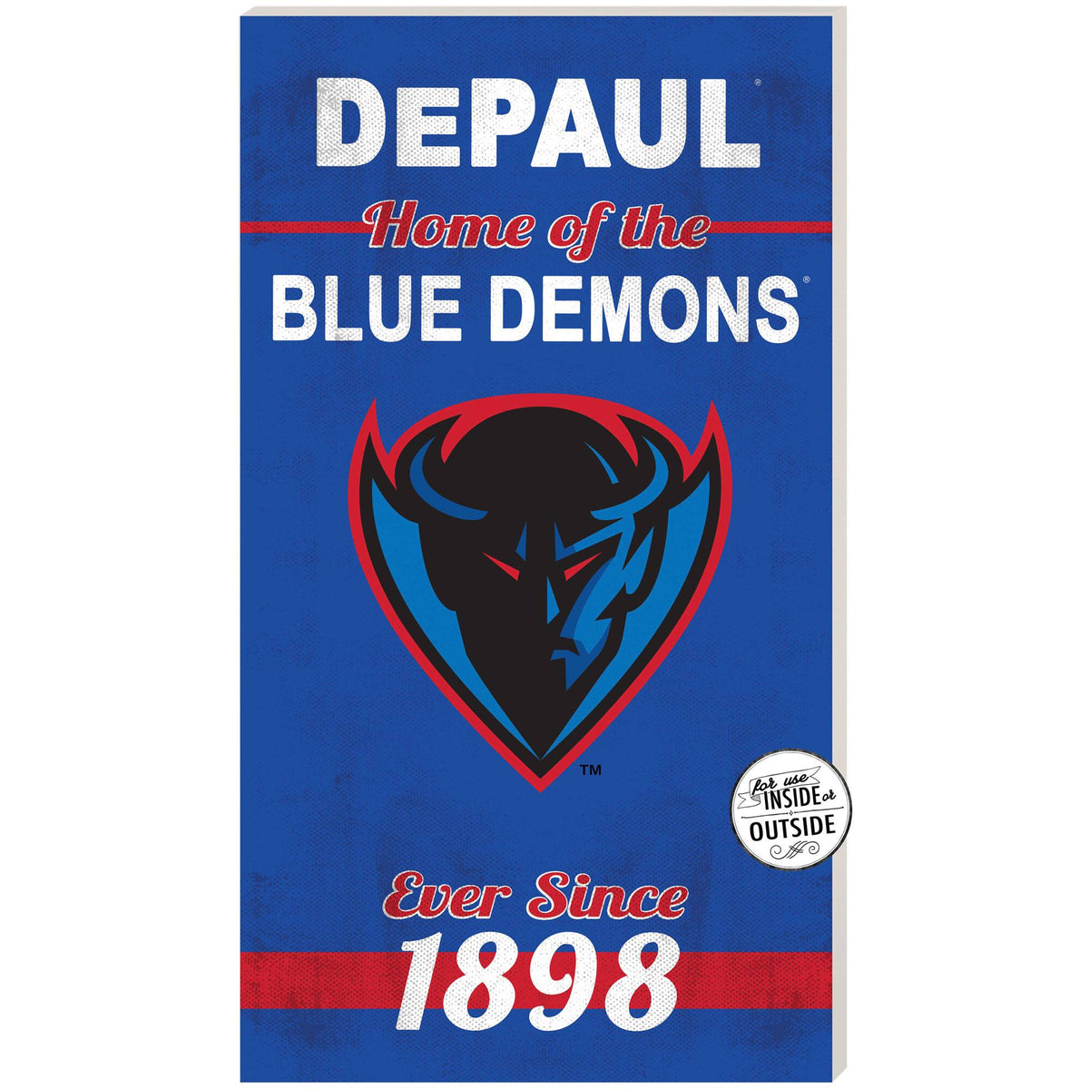 Jardine - DePaul Demons 11'' x 20'' Home Of The Sign - Blue