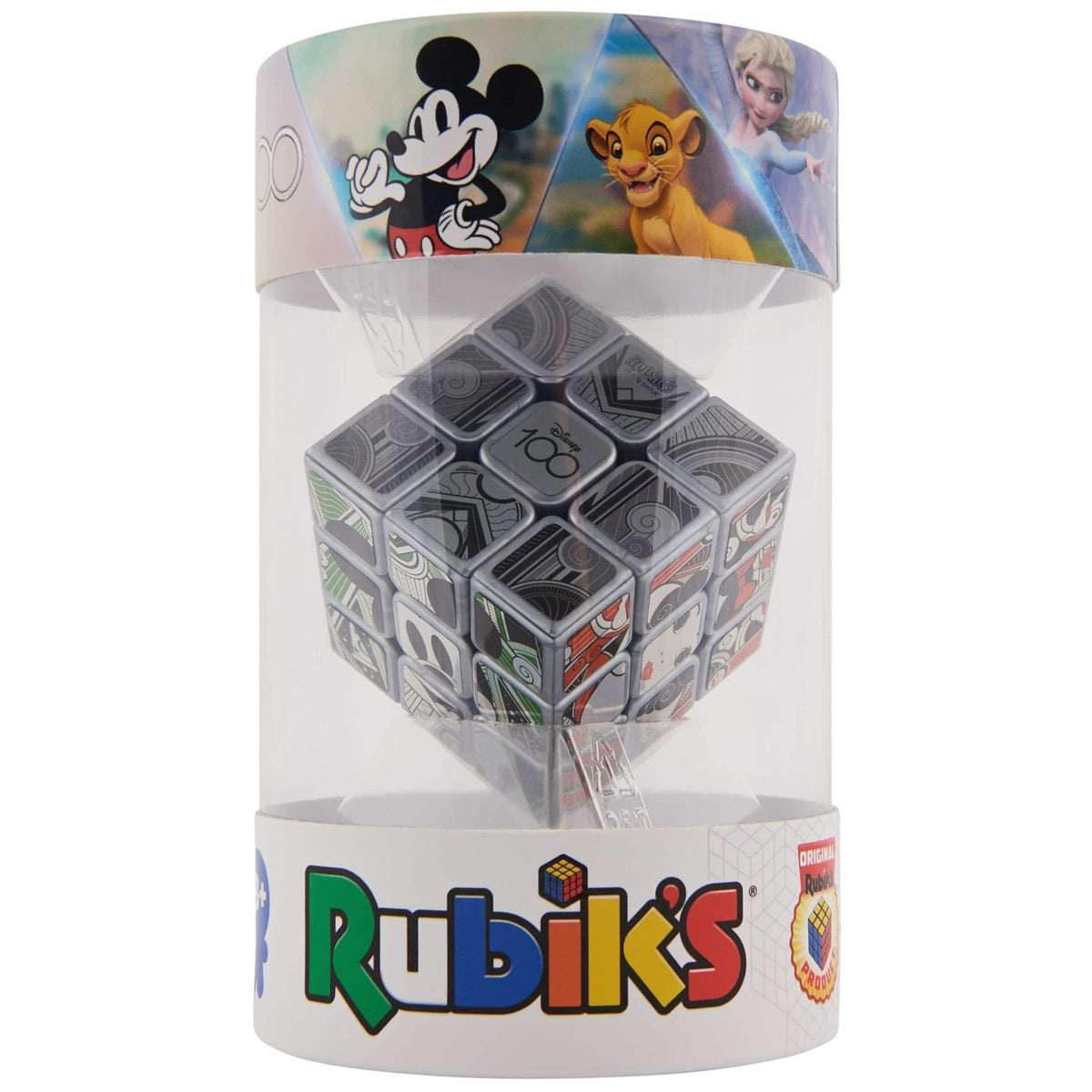 Rubik’s Cube Disney 100th Anniversary Metallic Platinum 3x3 Cube | Fidget Toy 8+ - Multicolor