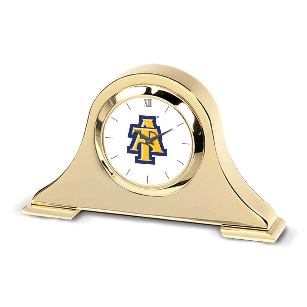 Jardine - North Carolina A&T Aggies Team Logo Napoleon Desk Clock - Gold