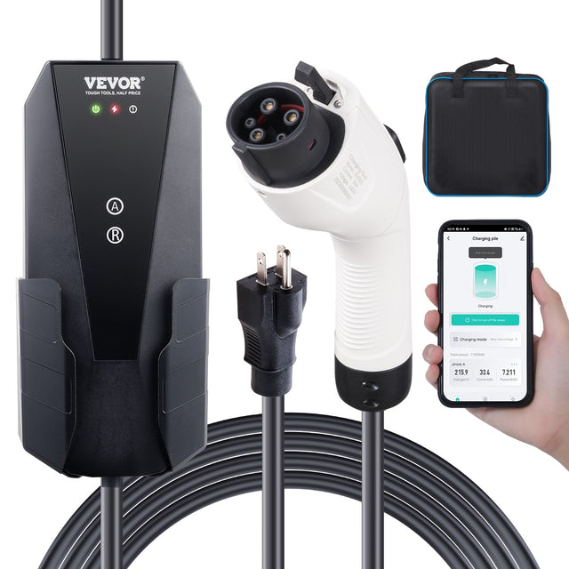 VEVOR TOUGH TOOLS, HALF PRICE

A R
202305060001 2404 32A
2019
8:25 Charging pile L
And-Sile-Dage
S
Charging
NOT
M F 00wer
Charging mode Real-Sine-Dage 1
5000 - 7,300ml
phose A ... 215.9 334 7.211 Votage(V) Cument(A) Power(kill)
