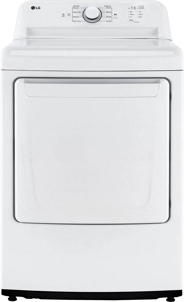 LG - 7.3 Cu. Ft. Electric Dryer with Sensor Dry - White