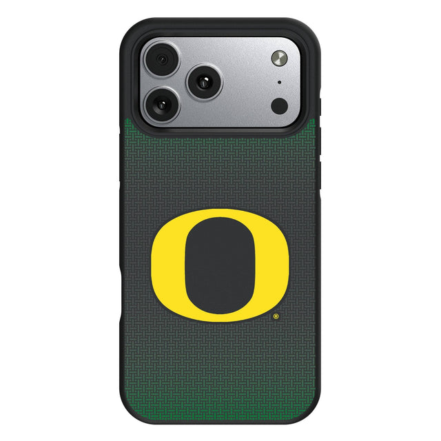Front. Keyscaper - Oregon Ducks Bump Case with 8.2ft Drop Protection - 16 Plus - Black.