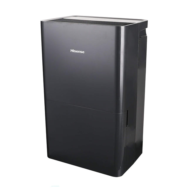 Front. Hisense - Hisense 50-Pint Dehumidifier with 12 quarts Bucket Capacity and Pump, Black - Black.