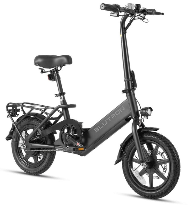 Blutron - EB350F Foldable Ebike 40 mile Max Range and 20MPH Max Speed - one size - Black