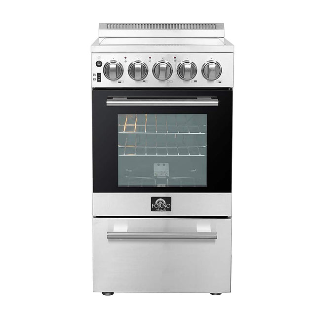 Front. Forno Appliances - Pallerano Alta Qualita 2.05 Cu. Ft. Freestanding Electric Range - Silver.