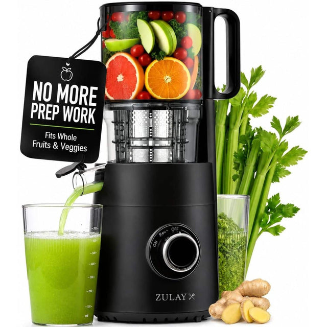 NO MORE PREP WORK  
Fits Whole Fruits & Veggies  

ZULAY