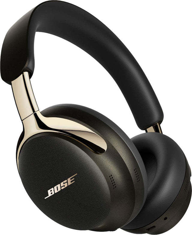 Front. Bose - QuietComfort Ultra Headphones (2nd Gen) Wireless Noise Cancelling Over-Ear Headphones with Immersive Audio - Desert Gold.