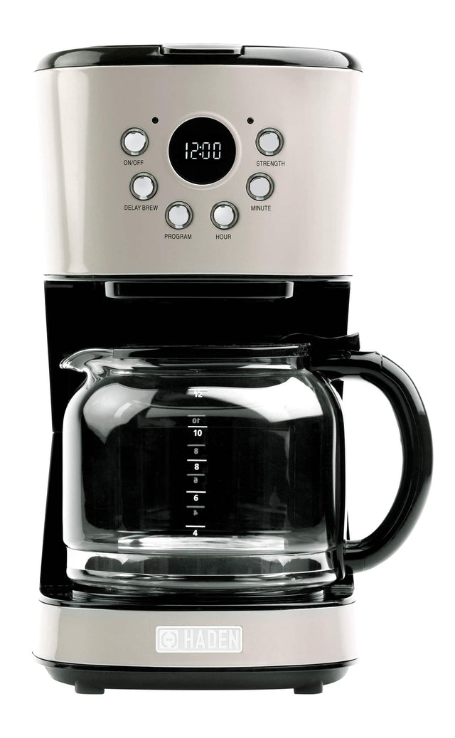 Front. Haden - 12-Cup Programmable Coffee Maker with Strength Control and Timer - Putty.
