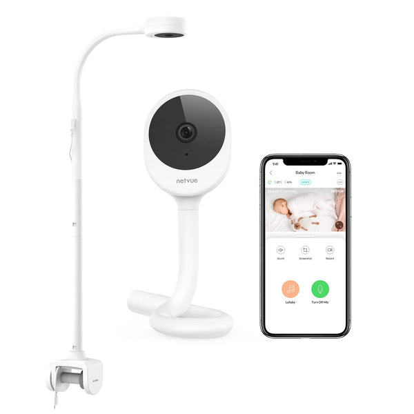 Peekababy - Smart Baby Monitor Camera, App-Based Monitoring, 2K Video, Sleep Tracking, Cry Detection, Two-Way Audio - White