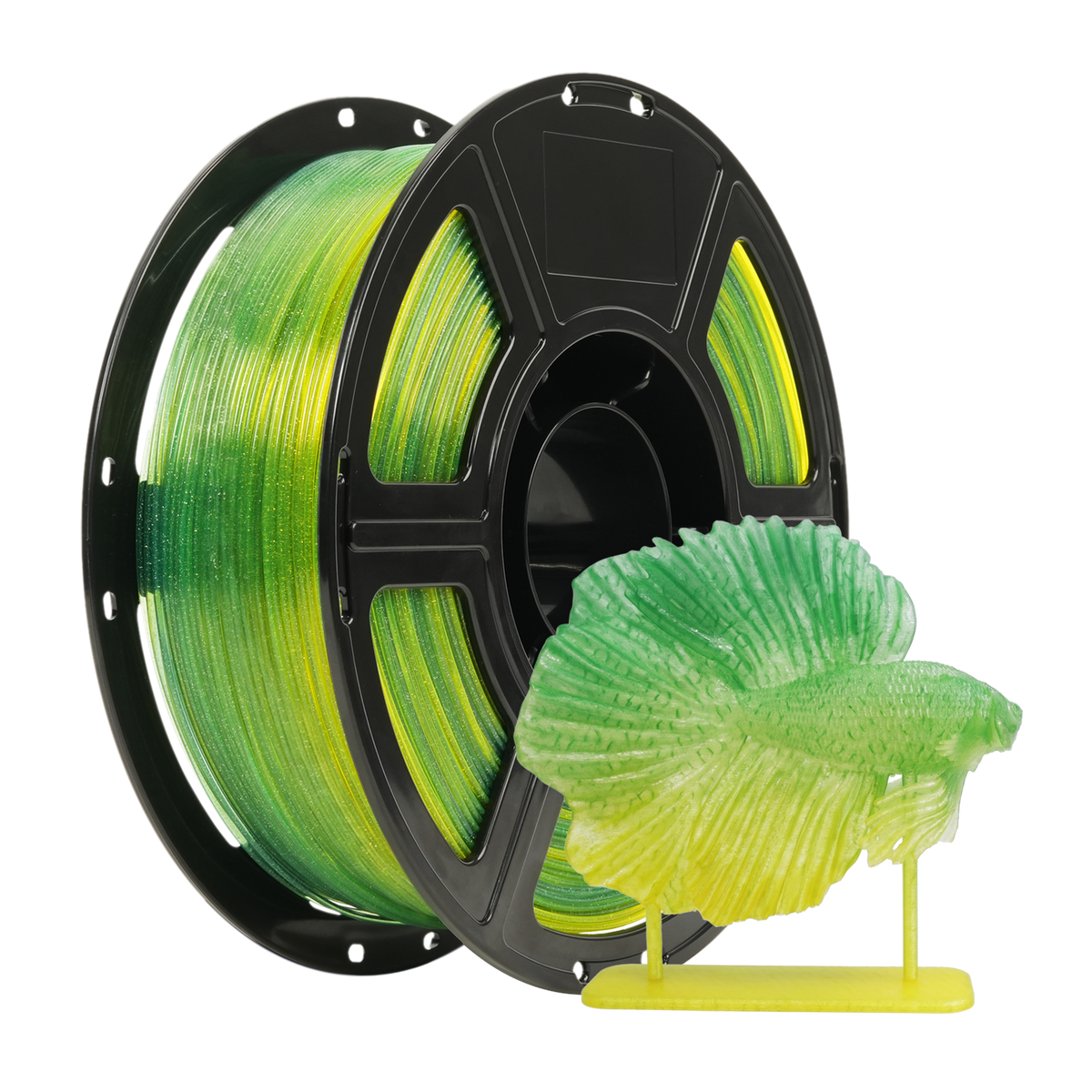 Flashforge - PLA Crystal Rainbow 3D Printer Filament-1.75mm-1kg (2.2 lbs) Spool - Summer Night Fireflies