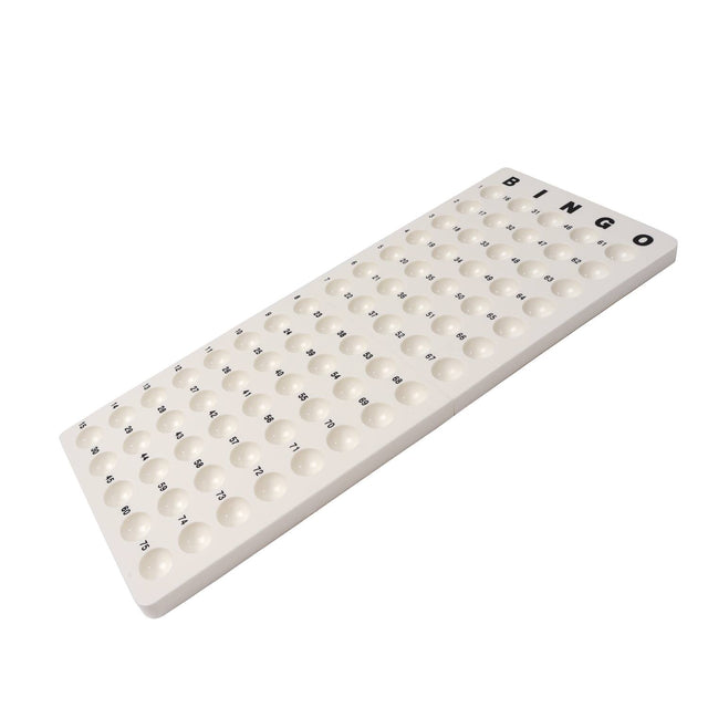 Front. GSE Games & Sports Expert - Bingo Master Board for 7/8" Bingo Balls, Plastic Bingo Calling Board for Bingo Game (White).