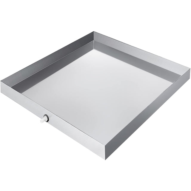 Front. VEVOR - 32 x 30 x 2.5 Inch Washing Machine Pan 18 GA Thickness Galvanized Steel Heavy Duty Compact - Sliver.