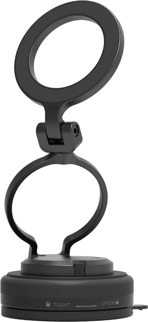 iOttie - iTap3 Magnetic Car Mount with Vacuum Suction, 360° Rotating, 4-Axis Adjustable, for MagSafe & Smartphones - Black
