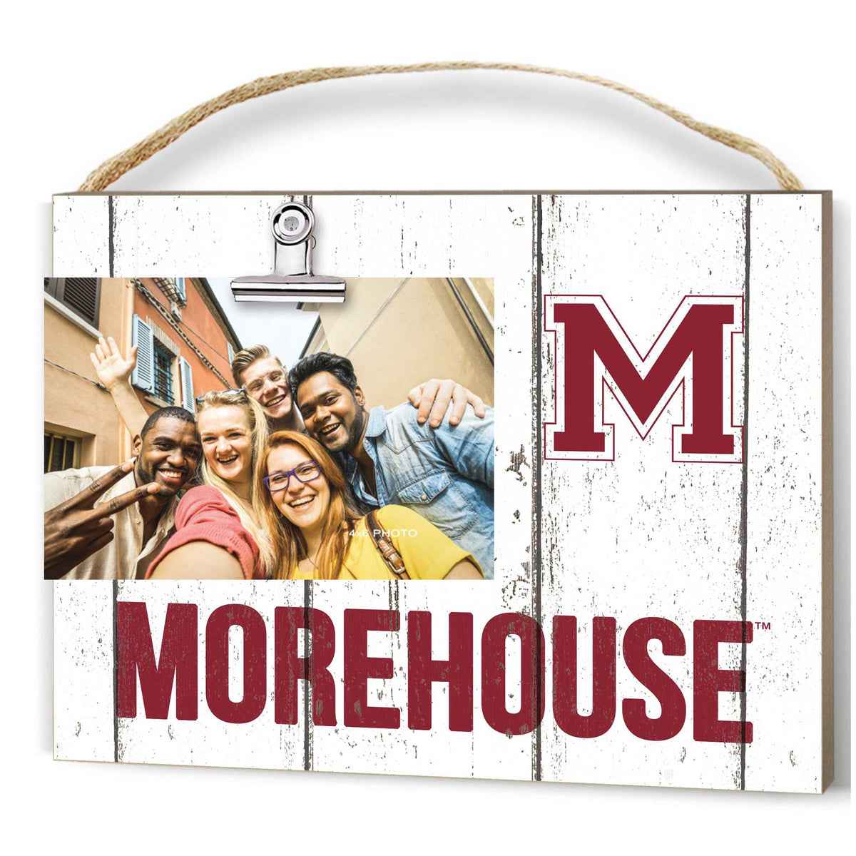 Jardine - Morehouse Maroon Tigers 8'' x 10'' Weathered Clip It Frame - White