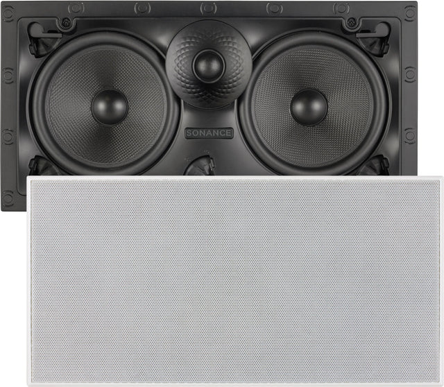 Front. Sonance - VX62 LCR SINGLE SPEAKER - Visual Experience Series 6-1/2" 2-Way LCR (Left, Center, or Right) In Wall Speaker (Each) - Paintable White.