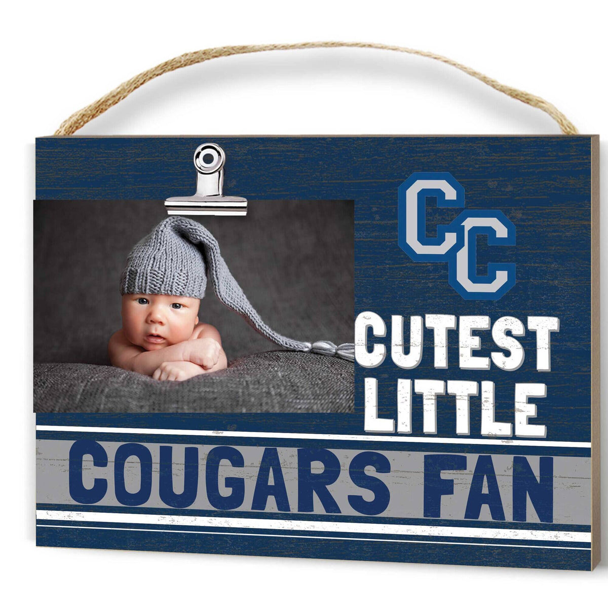 Jardine - Columbia College of Missouri Cougars 8'" x 10" Cutest Little Team Logo Clip Photo Frame - Blue