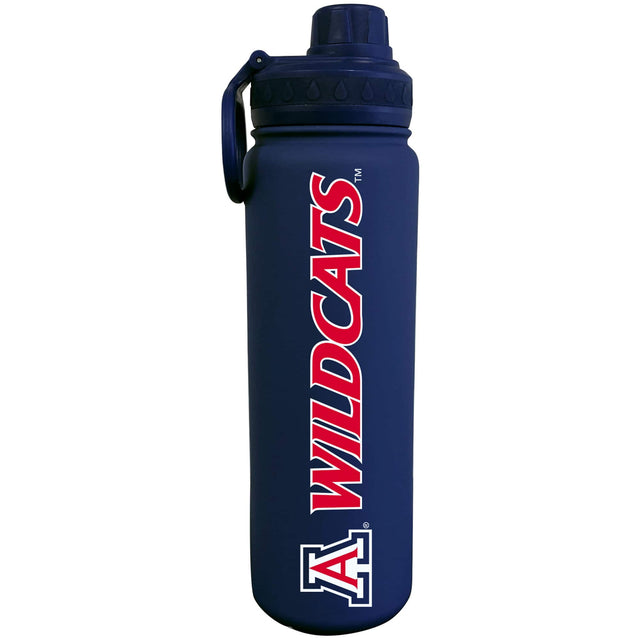 Front. The Fanatic Group - Navy Arizona Wildcats 24oz. Stainless Sport Bottle - Navy.