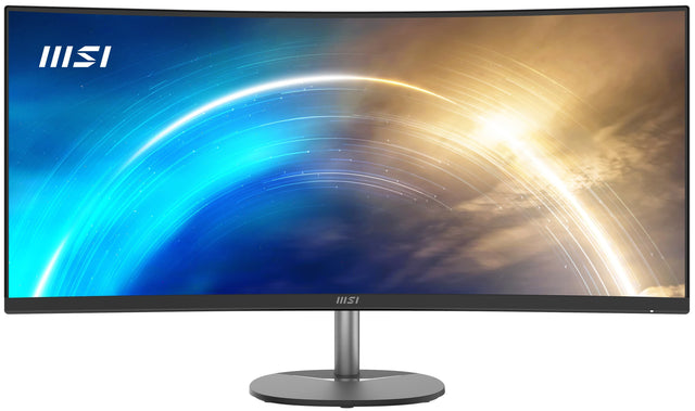 Front. MSI - Pro MP341CQ 34"Curved LCD QHD 100Hz 1ms FreeSync Monitor ,Built-in Speakers (DisplayPort, HDMI ) - Matte Black.