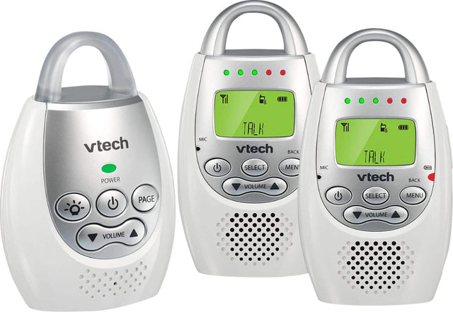 Front. VTech - Audio Baby Monitor (2-Unit) - White.