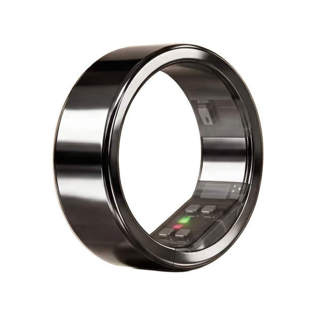 Front. Ultrahuman - Ring PRO - Smart Ring - Size Before You Buy with Ring PRO Sizing Kit - No Subscription Needed - Size 14 - Aster Black.
