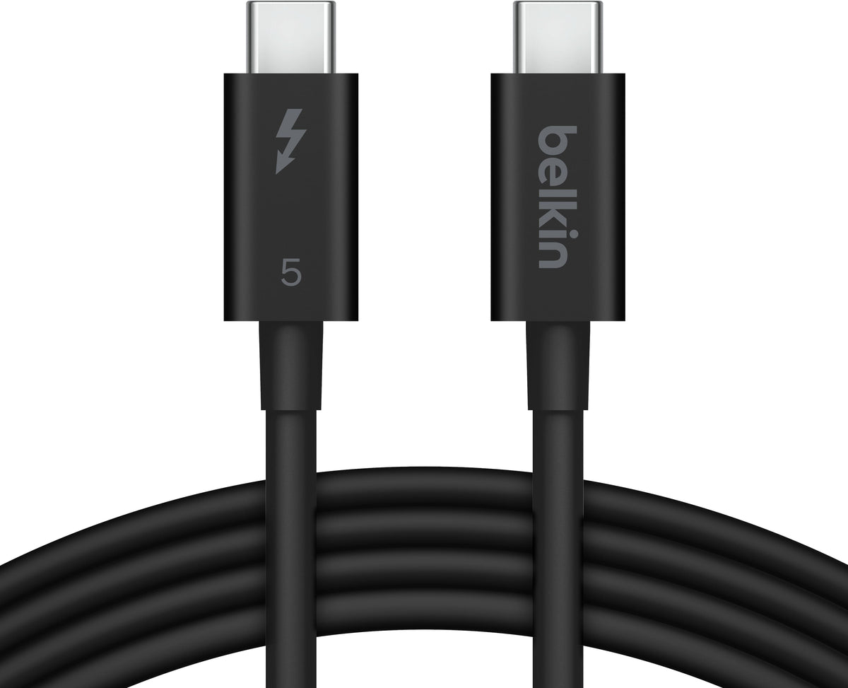 Belkin - 3.3ft USB-C Thunderbolt 5 Cable w/ 240W Power Delivery, Bandwidth Boost Up to 120Gbps, and 4K UHD Display Resolution - Black