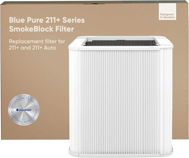 Blue Pure 211+ Series SmokeBlock Filter  
Designed in Sweden  
Replacement filter for 211+ and 211+ Auto  
GENUINE FILTER FOR Blueair OPTIMAL PERFORMANCE
