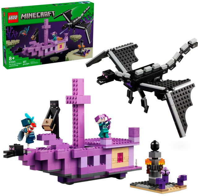 LEGO Minecraft 8+ 21264 657 The Ender Dragon 1157 pcs/prs and End Ship 1157 pcs/prs