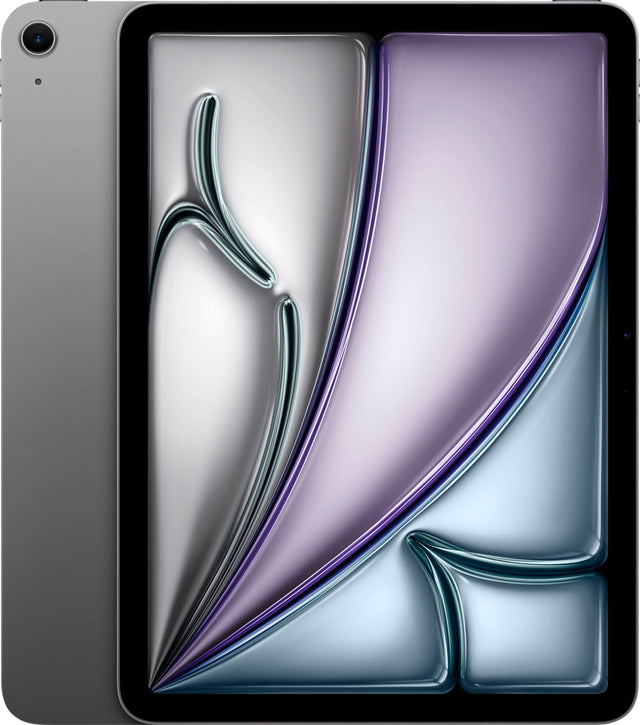 Front. Apple - Geek Squad Certified Refurbished 11-inch iPad Air M3 chip Built for Apple Intelligence Wi-Fi 128GB - Space Gray.